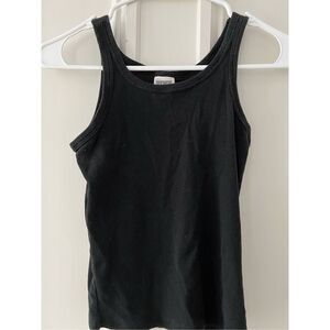 Victorias Secret PINK black ribbed tank top XS